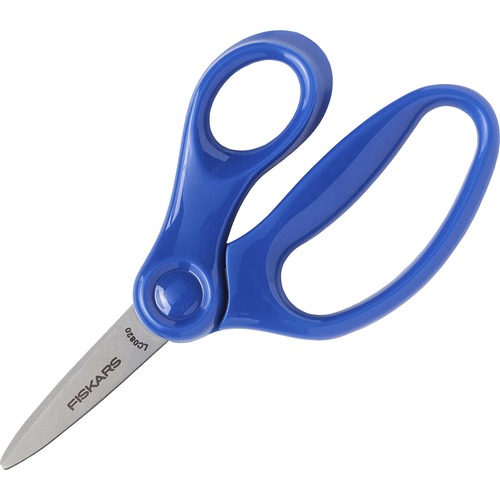 Fiskars 5" Pointed-tip Kids Scissors - 1.75" Cutting Length - 5" Overall Length - Straight - Stainless Steel Safety Edge Blade - Pointed Tip - Red, Blue, Turquoise, Green - 1 Each