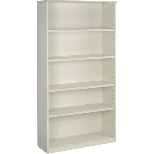 Safco Medina Textured Sea Salt Laminate Unit - 1" Shelf, 36" x 13"68" Bookshelf - 5 Shelve(s) - Beveled Edge - Material: Medium Density Fiberboard (MDF) - Finish: Mocha Laminate - Durable - For Office