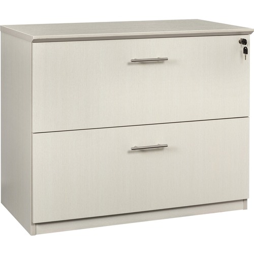 Safco Medina Textured Sea Salt Laminate Unit - 1" Work Surface, 36" x 20"29.5" Lateral File, 0" Table Top, 11.9"9.1" Drawer - File Drawer(s) - Beveled Edge - Material: Medium Density Fiberboard (MDF) - Finish: Textured Sea Salt - Durable - For Office