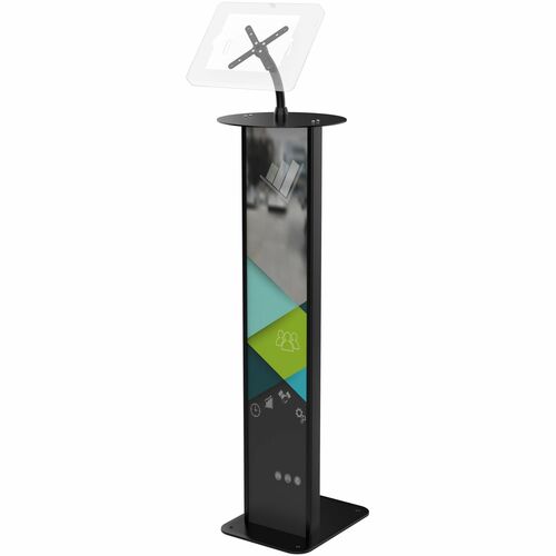 CTA Digital VESA-Compatible Floor Stand Workstation - 43.30" (1099.82 mm) Height x 11.80" (299.72 mm) Width x 14.90" (378.46 mm) Depth - Floor Stand - Aluminum, Steel