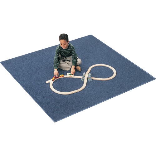 Carpets for Kids Mt. St. Helens Carpet Rug - Floor Rug - 90" Length x 12 ft Width - Rectangle - Marine Blue - Nylon, Yarn