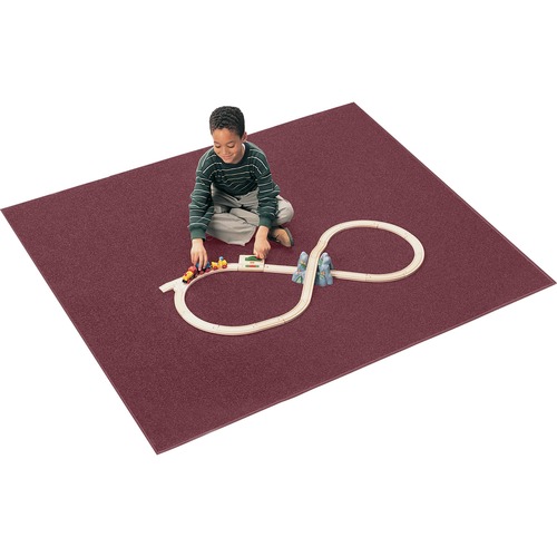 Carpets for Kids Mt. St. Helens Carpet Rug - Floor Rug - 90" Length x 12 ft Width - Rectangle - Cranberry - Nylon, Yarn