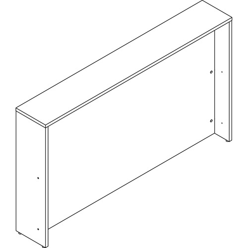 Lorell Prominence 2.0 Reception Desk Counter - 74.3" x 11.9"12" , 1" Table Top, 0.1" Edge - Band Edge - Material: Particleboard, Thermofused Laminate (TFL) - Finish: Gray Elm, Thermofused Melamine (TFM), Thermofused Laminate (TFL)