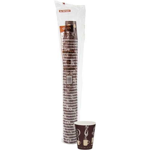 Solo ThermoGuard 8 oz Double Walled Paper Hot Cups - 40.0 / Bag - 25 / Carton - Multi - Paper, Polyethylene - Hot Drink, Beverage