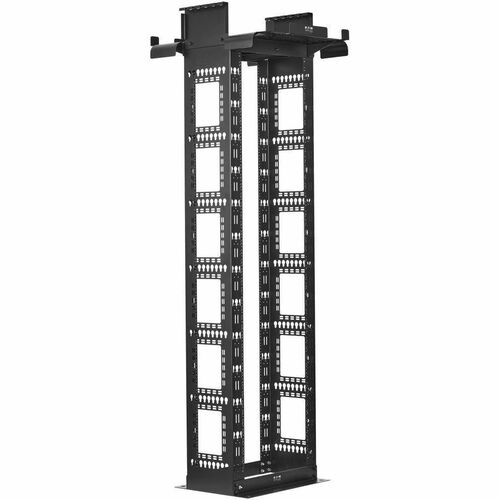 Tripp Lite SmartRack 45U Heavy-Duty 2-Post Open Frame Rack, 12-Inch Deep - For Networking, Switch, PDU, Patch Panel, Server, UPS - 45U Rack Height x 19" Rack Width - Floor Standing Open Frame - 2 Post - Black Powder Coat - Steel - 1999.59 lb Static/Statio