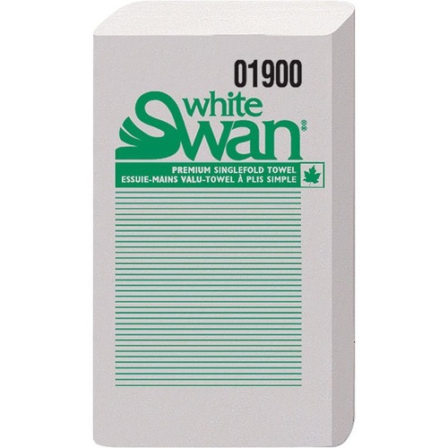 White Swan Paper Towel - Single Fold - White - 250 Per Carton - 16 / Carton