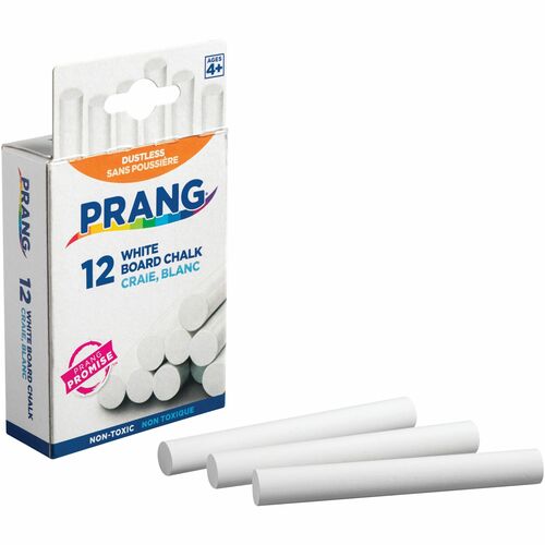 Prang Nontoxic Chalk Sticks - 3.3" Length - White - 12Box - 144 / Carton