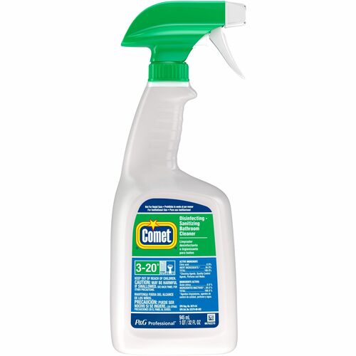 Comet Disinfecting Bath Cleaner - Ready-To-Use - 32 fl oz (1 quart) - Citrus Scent - 1 Bottle - Non-abrasive, Rinse-free, Deodorize, Scrub-free - Green