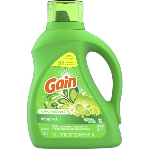 Gain Detergent With Aroma Boost - 92 fl oz (2.9 quart) - Original Scent - Green - 1 Bottle