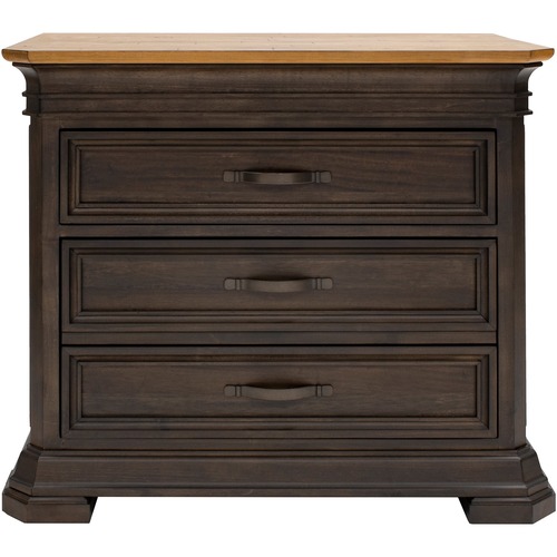 Martin Sonoma Lateral File - 36" x 22"30" - 2 x File, Utility Drawer(s) - Material: Solid Wood - Finish: Dark Roast