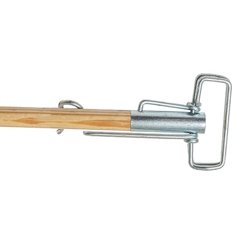 Genuine Joe Metal Sure Grip Mop Handle - 60" Length - 1.13" Diameter - Brown - Metal - 1 Each