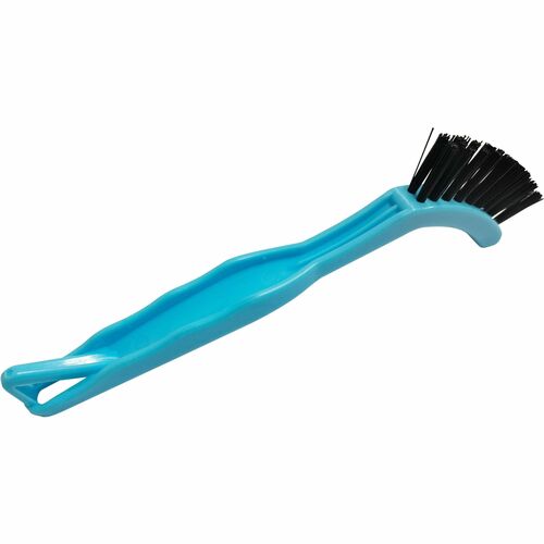 Genuine Joe Hand Held Grout Brush - Nylon Bristle - 8" Handle Length - Plastic Handle - 24 / Carton - Black, White