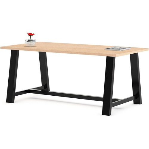 KFI Conference Table - Sawhorse Top - Cross Beam Base - 36" Table Top Width x 72" Table Top Depth - Assembly Required - Maple - High Pressure Laminate (HPL) - 1 Each