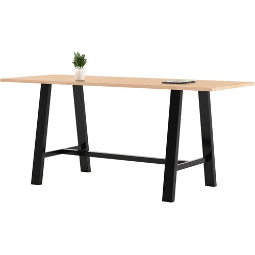 KFI Midtown Base Cafe Table - 36" Table Top Width x 84" Table Top Depth - Assembly Required - Maple - Solid Wood Top Material - 1 Each
