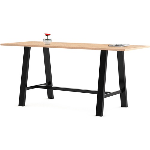 KFI Midtown Base Cafe Table - 36" Table Top Width x 84" Table Top Depth - Assembly Required - Maple - Solid Wood Top Material - 1 Each
