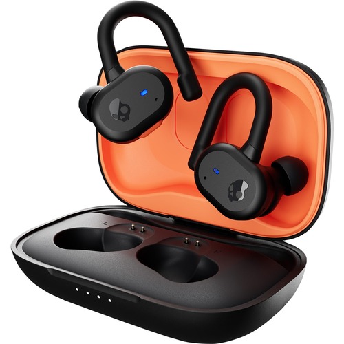 Skullcandy Push Active Earset - True Wireless - Bluetooth - Over-the-ear - In-ear - Orange, True Black