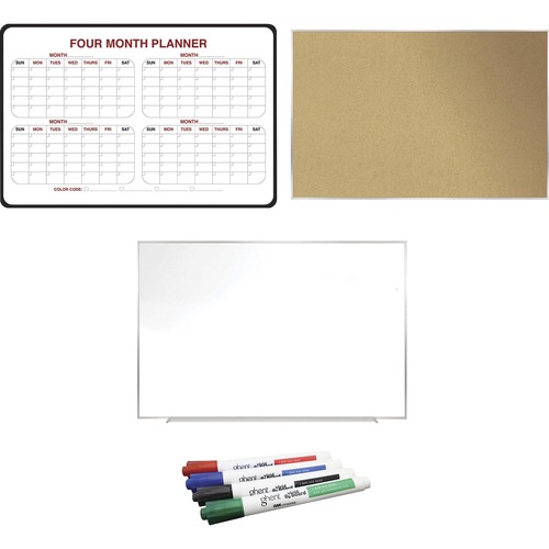 Ghent Dry Erase/Bulletin Board Kit - Cork - 1 Each