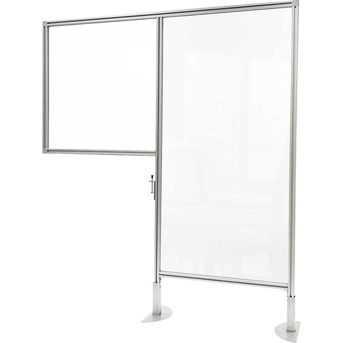 Ghent Panel - 46.8" Width x 57" Height x 10" Depth - Aluminum Frame - Plastic - Clear - 1 Each