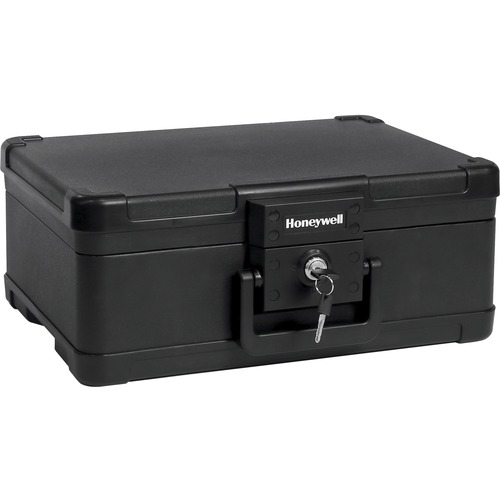 Honeywell 1503 Security Chest - 0.24 ft³ - Key Lock - Fire Resistant, Water Proof, Water Resistant, Damage Resistant - for Digital Media, Document, CD, USB Drive, Letter, Home, Office - Internal Size 3.70" x 13.10" x 8.50" - Overall Size 6.6" x 16" x 12.6