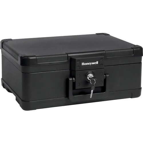 Honeywell 1503 Security Chest - 0.24 ft³ - Key Lock - Fire Resistant, Water Proof, Water Resistant, Damage Resistant - for Digital Media, Document, CD, USB Drive, Letter, Home, Office - Internal Size 3.70" Height x 13.10" Width x 8.50" Depth - Overall Siz