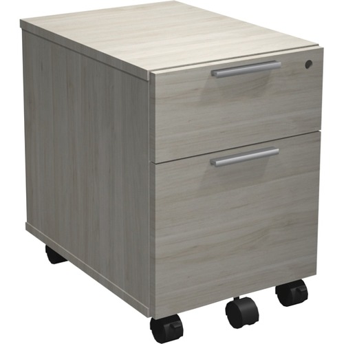 HDL Innovations Pedestal - 15.8" x 18.8" x 21.8" - Box Drawer(s), File Drawer(s) - 2 Door(s) - Finish: Winter Wood