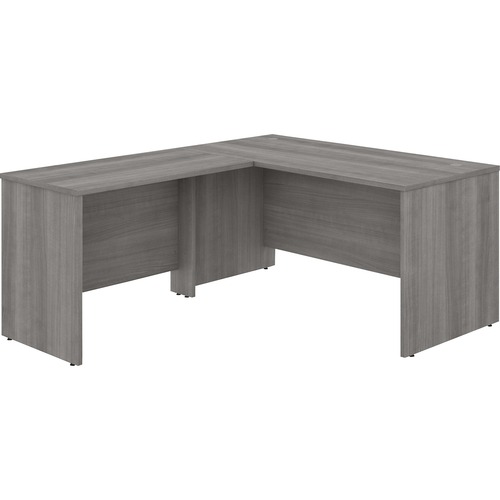 Bush Business Furniture Studio C Platinum Laminate Desking - 60" x 30" Desk, 42" x 24" Return - Finish: Platinum Gray, Thermofused Laminate (TFL)