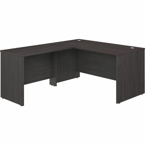 Bush Business Furniture Studio C Storm Laminate Desking - 60" x 30" Desk, 42" x 24" Return - Finish: Storm Gray, Thermofused Laminate (TFL)