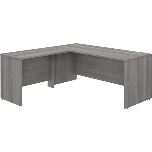 Bush Business Furniture Studio C Platinum Laminate Desking - 72" x 30" Desk, 42" x 24" Return - Finish: Platinum Gray, Thermofused Laminate (TFL)