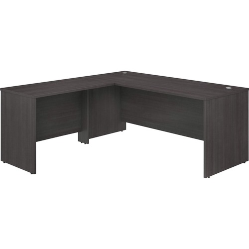 Bush Business Furniture Studio C Platinum Laminate Desking - 72" x 30" Desk, 42" x 24" Return - Finish: Storm Gray, Thermofused Laminate (TFL)