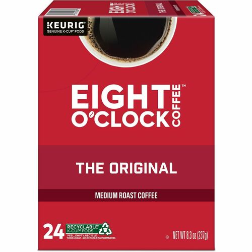 Eight O'Clock K-Cup Breakfast Blend Ground Coffee - Compatible with Keurig Brewer - Medium - K-Cup - Arabica, Original, Classic