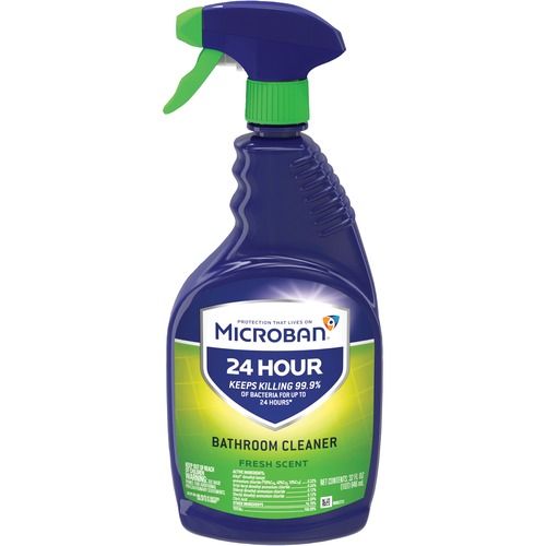 Microban Professional Bathroom Cleaner, Fresh Scent - Spray - 32 fl oz (1 quart) - Fresh Scent