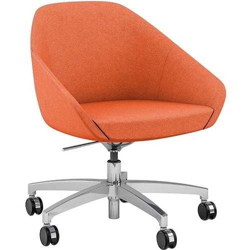 9 to 5 Seating Jax Lounge 5-Star Base Side Chair - Cloud Fabric Seat - Fabric Back - Low Back - 5-star Base - 1 Each