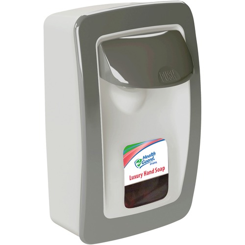 Kutol Designer Series Manual Dispenser - Manual - 1.27 quart Capacity - Durable, Push Button - White, Gray - 1Each