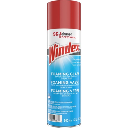 Windex® Foaming Glass Cleaner - 19.7 fl oz (0.6 quart) - 1 Each - Streak-free, Versatile, Drip-free - White