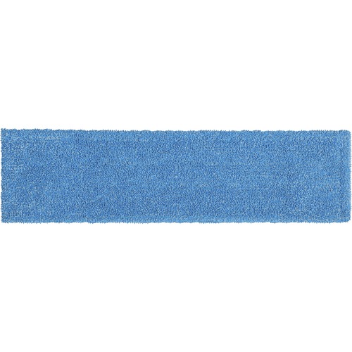 Rubbermaid Commercial Adaptable Flat Mop Microfiber Pad - 19.5" Length x 5.5" Depth - MicroFiber - Blue - 1 Each