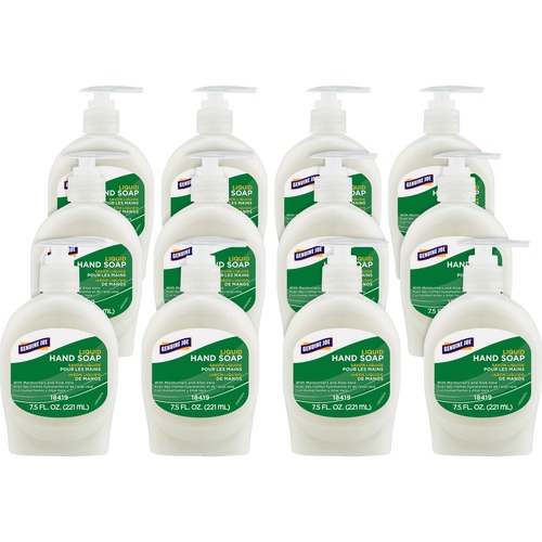 Genuine Joe Lotion Soap - 7.5 fl oz (221.8 mL) - Pump Bottle Dispenser - Hand, Skin - White - Anti-irritant - 12 / Carton
