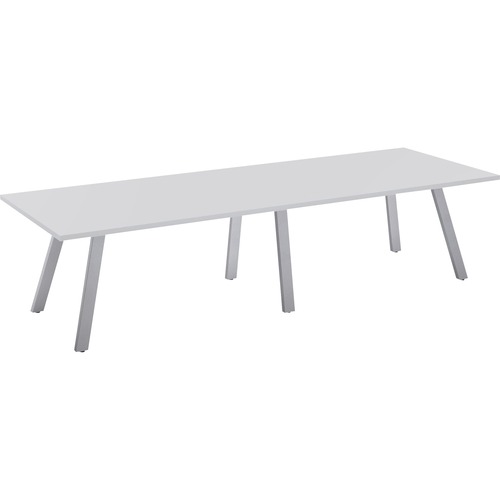 Special-T AIM XL Conference Table - Fashion Gray Rectangle Top - Powder Coated Dual Pitched Base - Modern Style - 10 ft Table Top Length x 42" Table Top Width - 29" Height - Assembly Required - High Pressure Laminate (HPL) Top Material - 1 Each