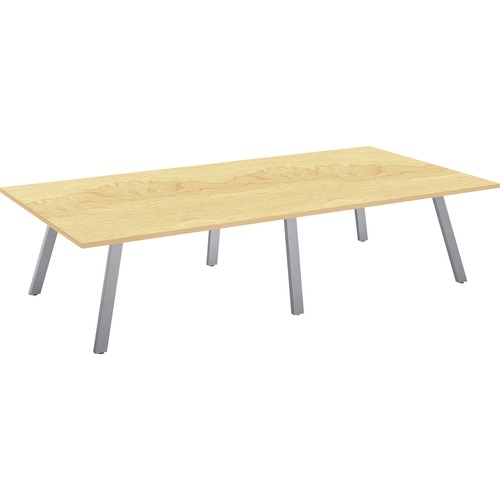 Special-T AIM XL Conference Table - Kensington Maple Rectangle Top - Powder Coated Dual Pitched Base - Modern Style - 108" Table Top Length x 60" Table Top Width - 29" Height - Assembly Required - High Pressure Laminate (HPL) Top Material - 1 Each