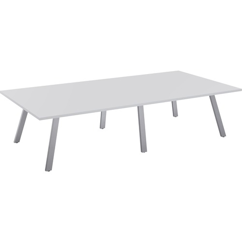 Special-T AIM XL Conference Table - Fashion Gray Rectangle Top - Powder Coated Dual Pitched Base - Modern Style - 10 ft Table Top Length x 60" Table Top Width - 29" Height - Assembly Required - High Pressure Laminate (HPL) Top Material - 1 Each