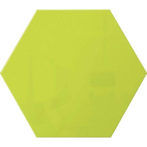 Ghent Powder-Coated Hex Steel Whiteboards - 21" (1.7 ft) Width x 18" (1.5 ft) Height - Green Steel Surface - Hexagonal - Magnetic - 1 Each