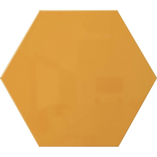 Ghent Powder-Coated Hex Steel Whiteboards - 21" (1.7 ft) Width x 18" (1.5 ft) Height - Yellow Steel Surface - Hexagonal - Magnetic - 1 Each