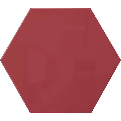 Ghent Powder-Coated Hex Steel Whiteboards - 21" (1.7 ft) Width x 18" (1.5 ft) Height - Red Steel Surface - Hexagonal - Magnetic - 1 Each