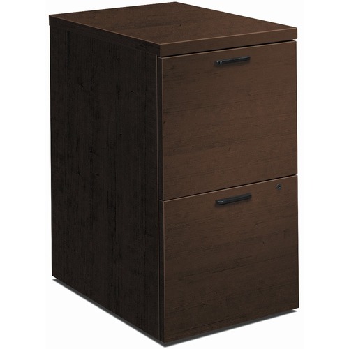 HON 10500 H105104 Pedestal - 28" Height x 15.7" Width x 22.8" Depth - 2 x File Drawer(s) - Flat Edge - Finish: Mocha