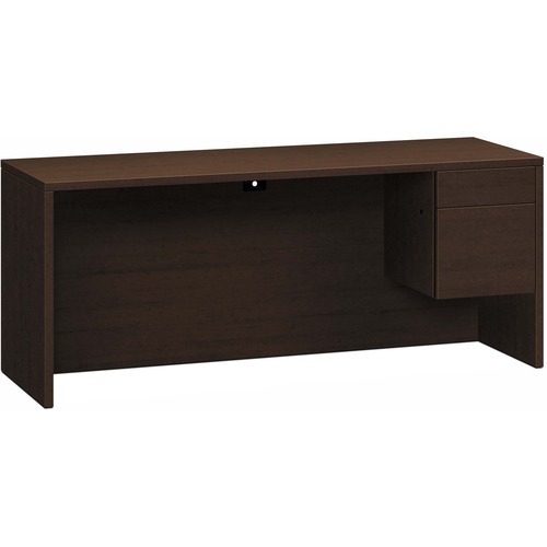 HON 10500 H10545R Pedestal Credenza - 29.5" Height x 72" Width x 24" Depth - 2 x Box, File Drawer(s)Right Side - Flat Edge - Finish: Mocha