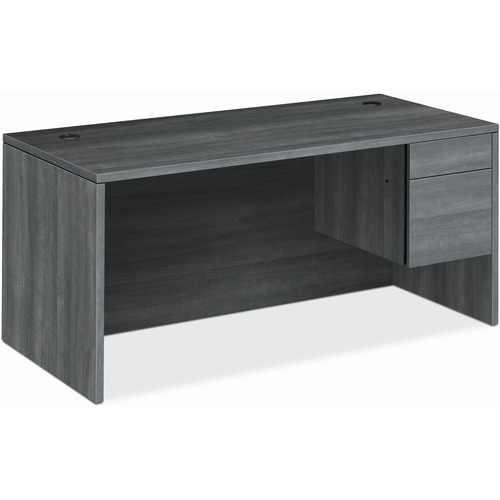 HON 10500 H10583R Pedestal Desk - 66" x 30"29.5" - 2 x Box, File Drawer(s)Right Side - Finish: Sterling Ash