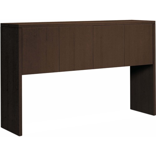 HON 10500 H105324 Hutch - 37.1" Height x 60" Width x 14.6" Depth - 4 - Flat Edge - Finish: Mocha