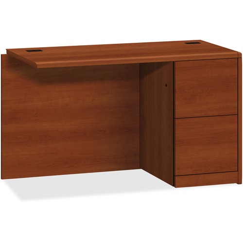 HON 10700 H10711R Return - 29.5" Height x 48" Width x 24" Depth - 2 x File Drawer(s)Right Side - Waterfall Edge - Finish: Cognac