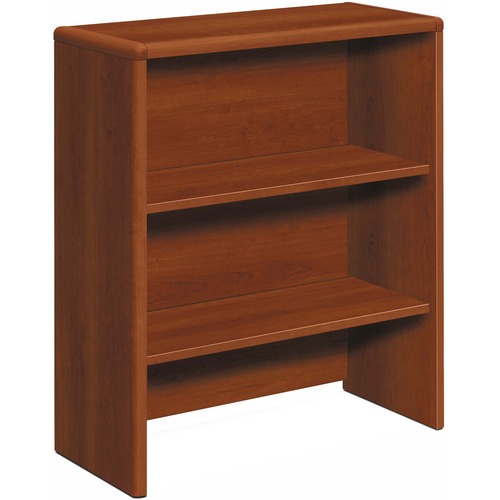 HON 10700 H107292 Hutch - 37.1" Height x 36" Width x 14.6" Depth - 2 Adjustable Shelf(ves) - Waterfall Edge - Finish: Cognac