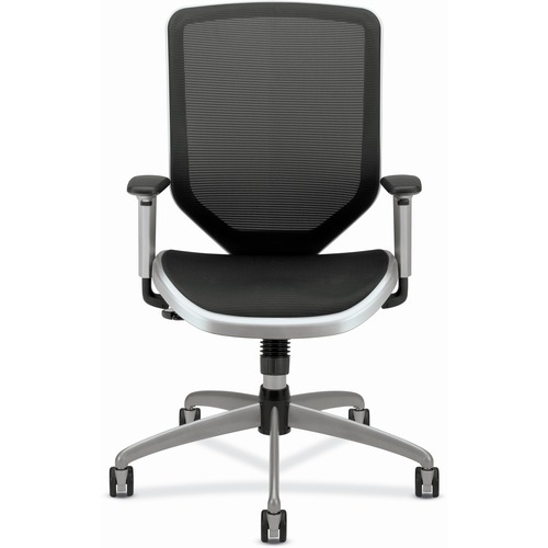 HON Boda Chair - Black Seat - Black Mesh Back - Titanium Frame - High Back - Black