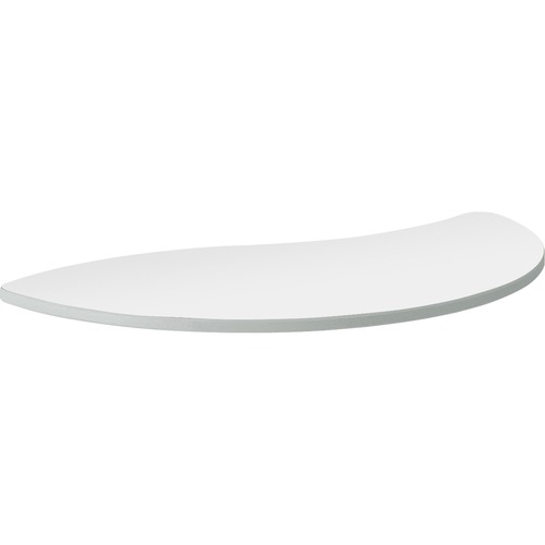 HON Build Series Wisp Shape Tabletop - For - Table TopHalf Round Top - 25" to 34" Adjustment x 54" Width x 30" Depth - White